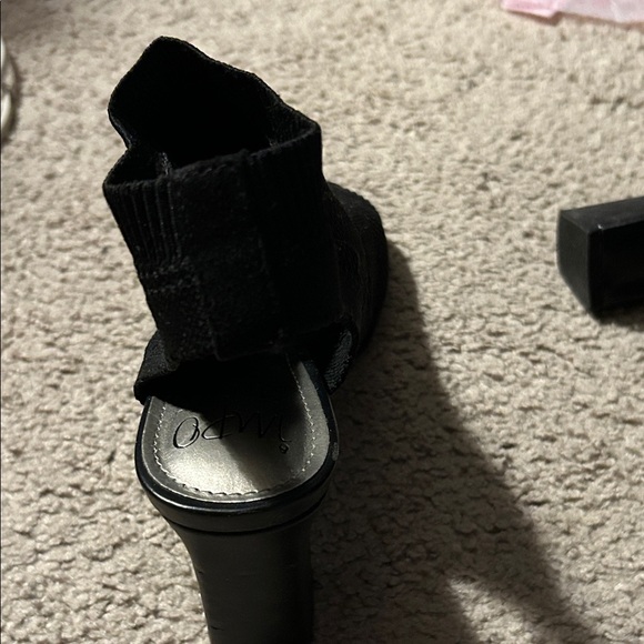 Impo Black Peep-Toe Slingback Heels - Picture 3 of 3